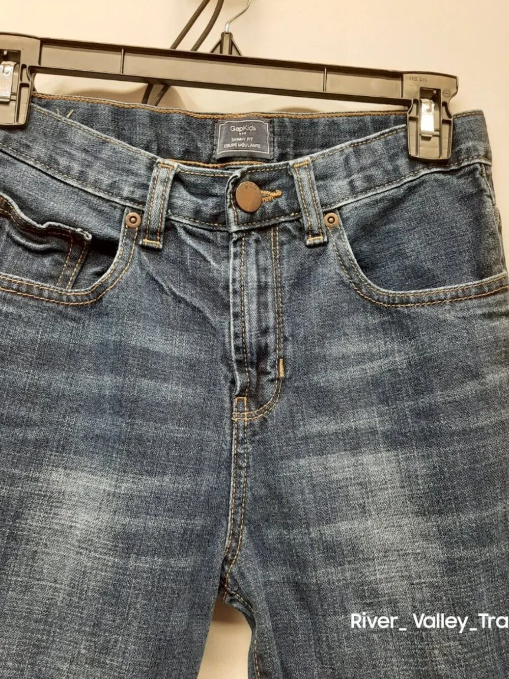 GapKids Boys Size 16 Regular Skinny Fit Jeans Blue Denim Adjustable Waist Teens